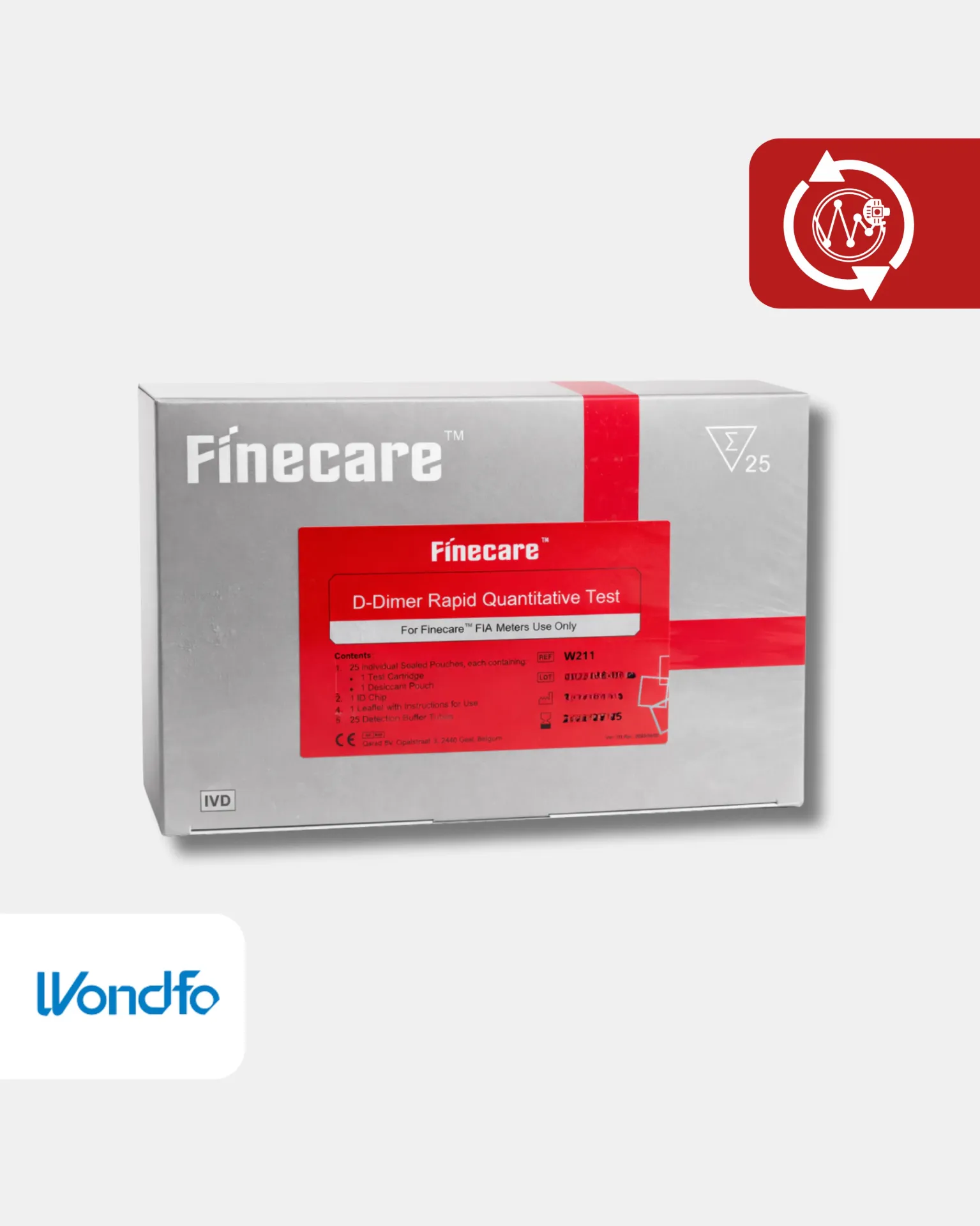 [W211] W211 D-Dimer* Thrombosis WB/P
  lasma Pruebas/Kit 25