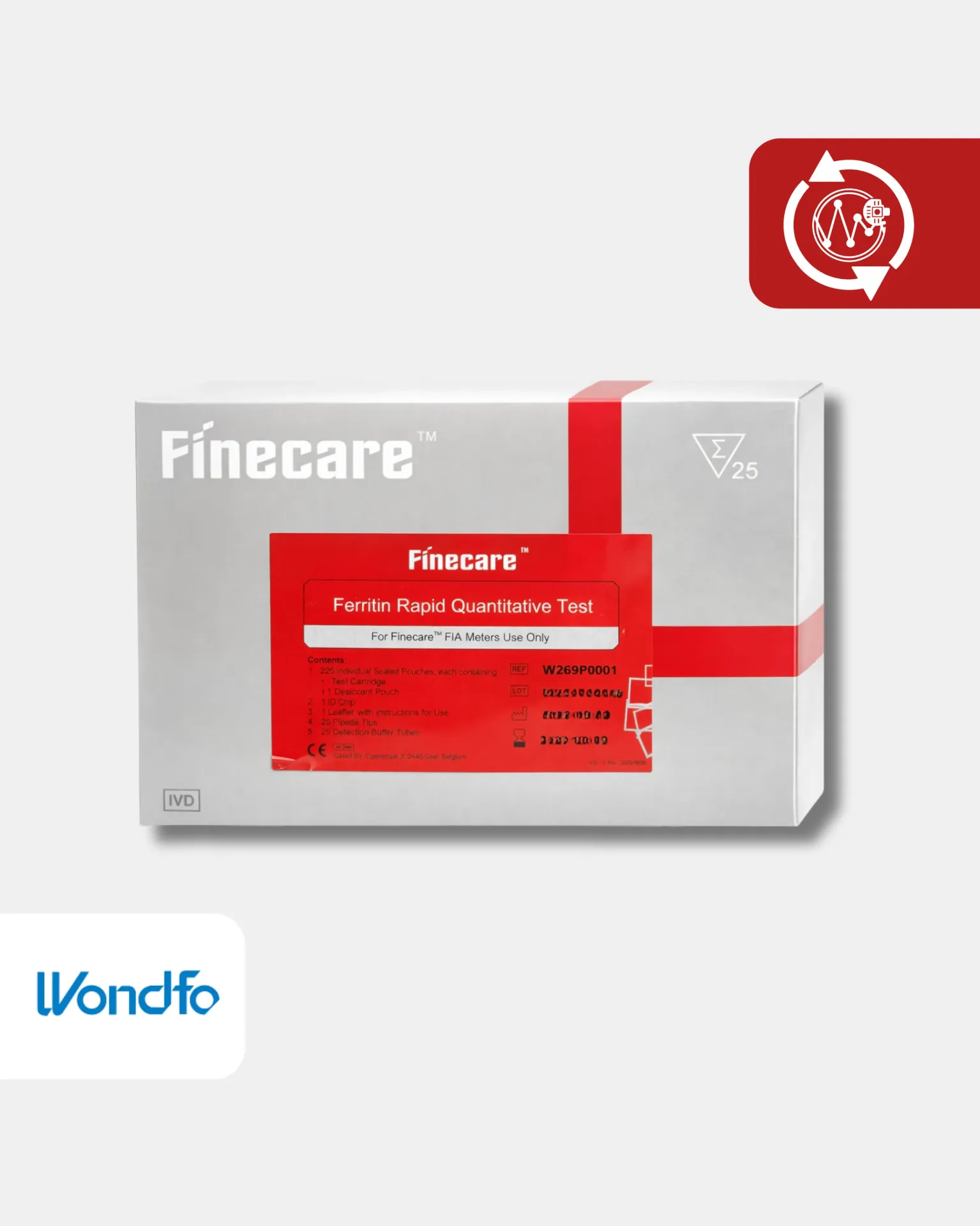 [W269] W269 Prueba cuantitativa de ferritina WB/S/P Pruebas/Kit 25