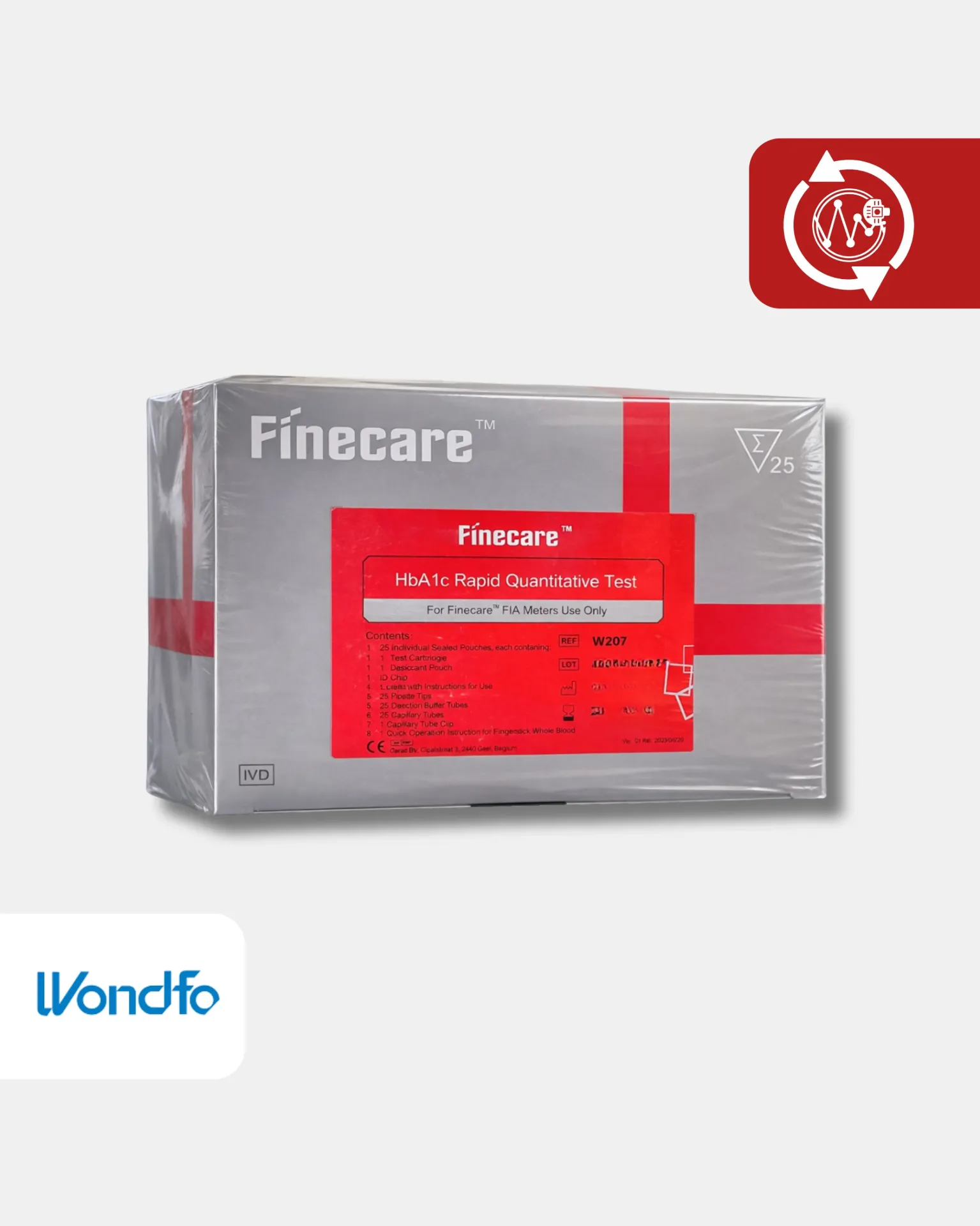 W207 HbA1c Diabetes Mellitus Whole Blood Pruebas/Kit 25