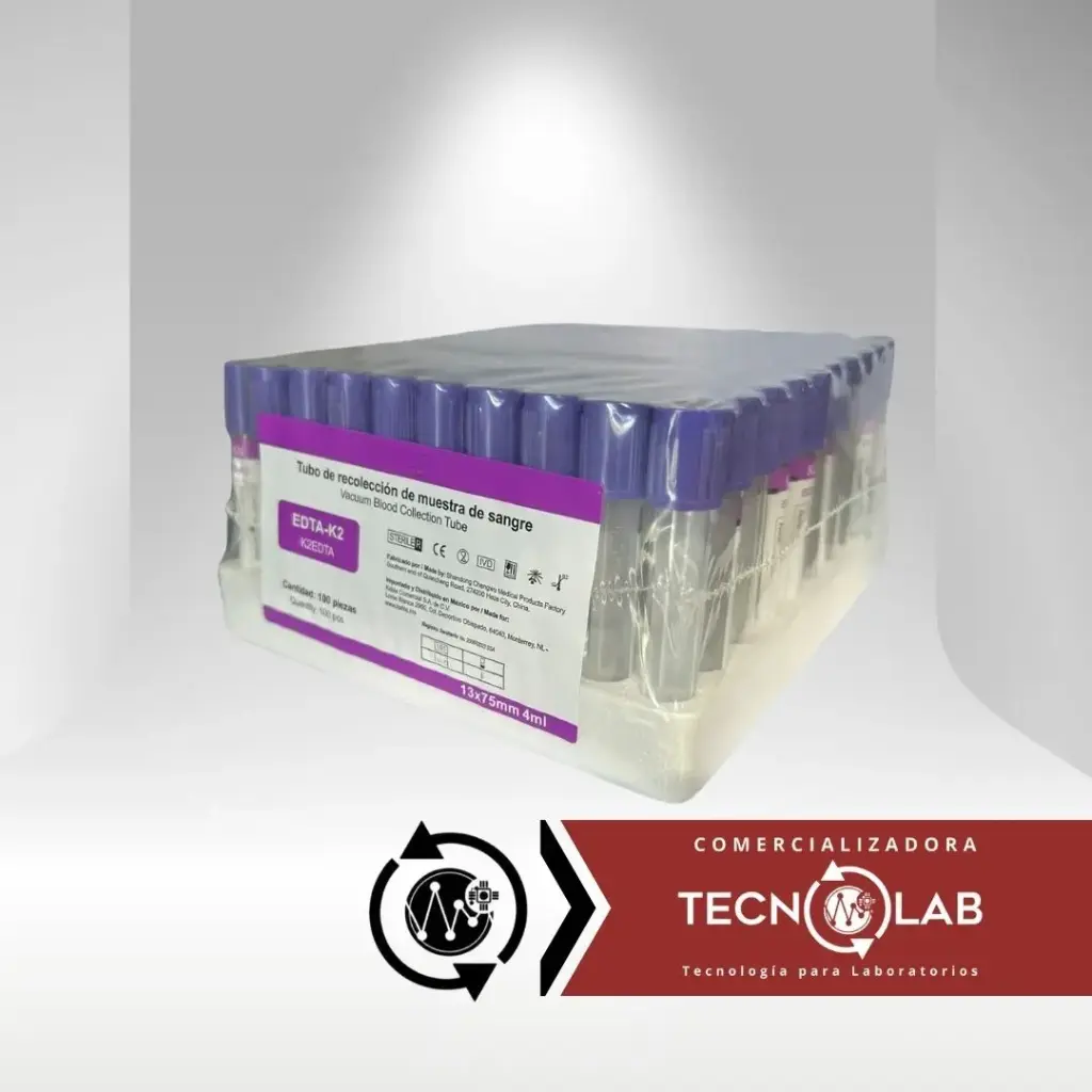 [Tubo con EDTA K2] Tubo con EDTA K2Tubo con EDTA K2 Medidas 13×75 mm 4 ml Contenido 1200