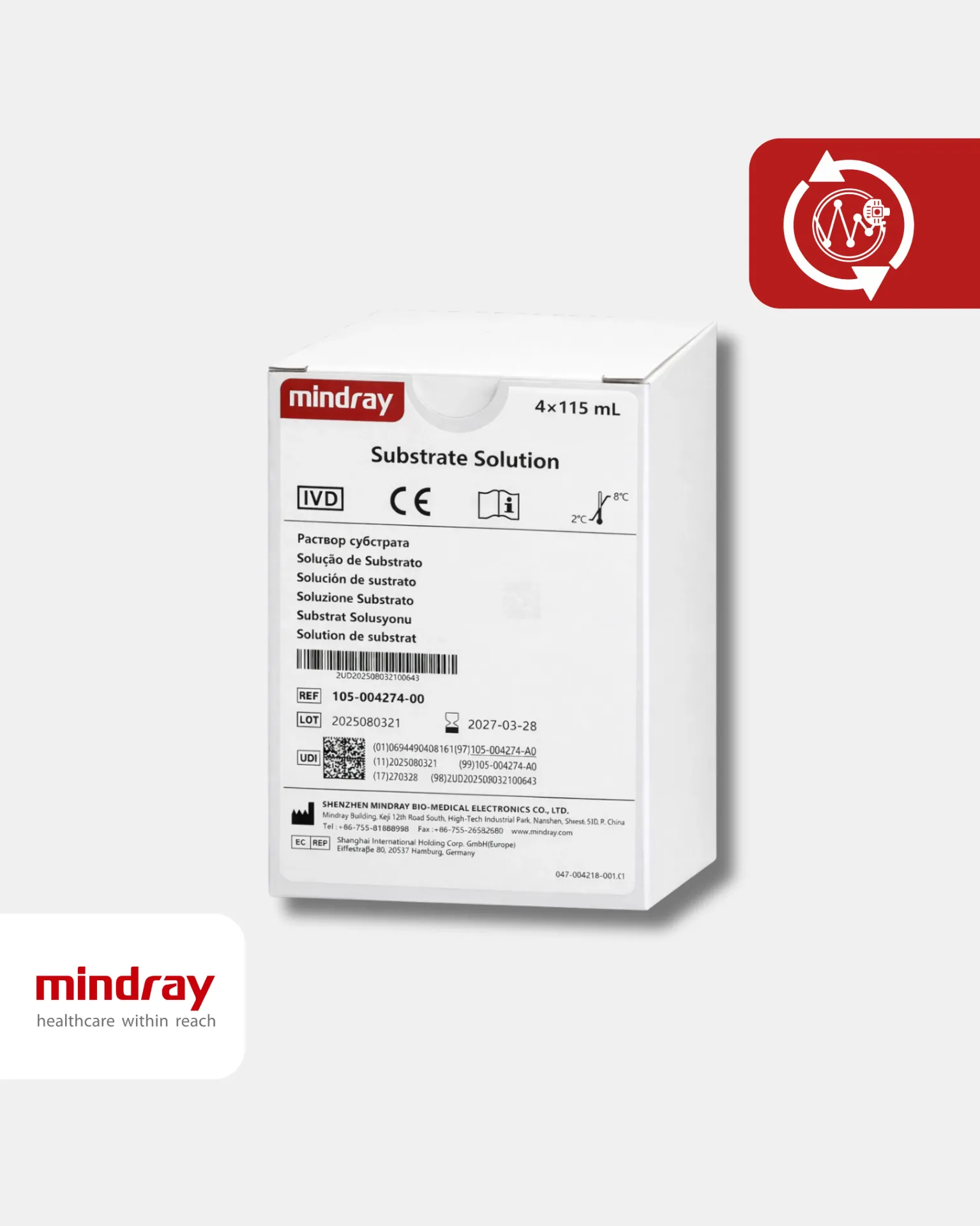 [105-004274-A0] Substrate solution 4x115mL